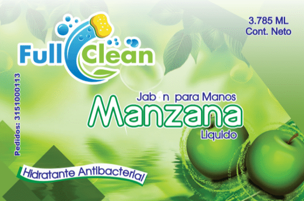 Jabón Para Manos Fullclean – Manzana: Frescura y Suavidad en Cada Lavado