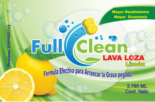 Lava Loza Fullclean – Limón: Potente Limpieza y Frescura Cítrica para Tu Cocina - Image 2