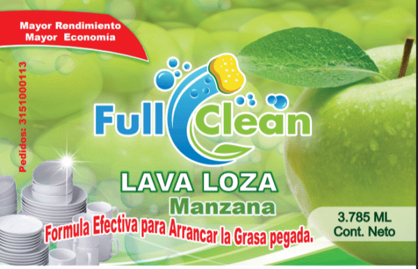 Lava Loza Fullclean – Manzana: Frescura y Limpieza Impecable para Tu Cocina