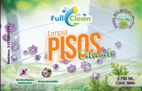 Limpia Pisos Fullclean – Citronela: Frescura Natural y Limpieza Impecable para Tu Hogar